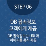 STEP06 DB 접속정보 고객에게 제공 DB 접속정보는 URL과 아이피를 동시 제공
